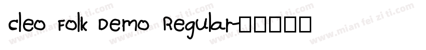 Cleo Folk Demo Regular字体转换